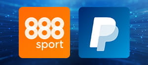888sport and PayPal logos
