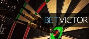 Darts in the dart board with the BetVictor logo overlayed