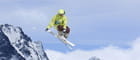Skier catching air
