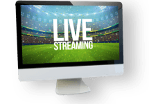 Television screen with live streaming