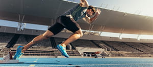 Athlete Running on the Track