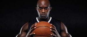 Basketball player standing