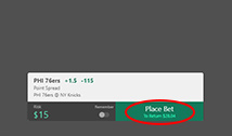 bet365 Placing bet