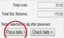 The Third Step Of The Bet Placement Process