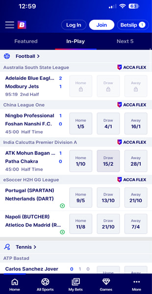 France vs Spain match page on Betfred showing match result odds, Bet Builder and 2 Up Early Payout offer