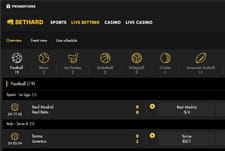 Thumb the live betting arena of the Bethard sportsbook