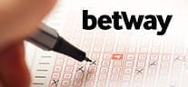 The Betway logo and a betting slip with a pencil