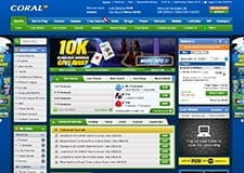 The Coral sportsbook homepage