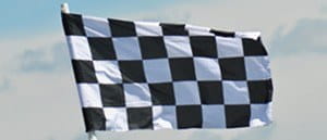 Formula 1 checkered finish line flag