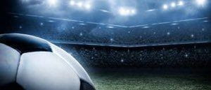 Football ball in a stadium