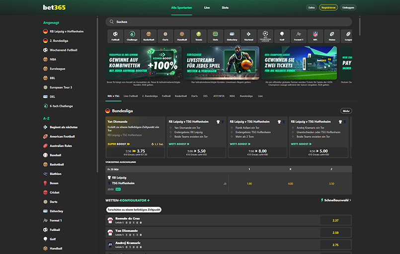 bet365 Homepage
