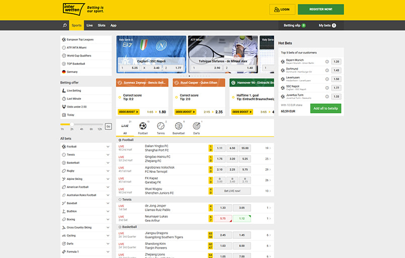 Interwetten Homepage