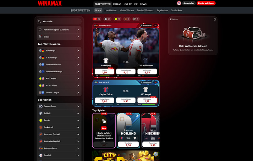 Winamax Homepage