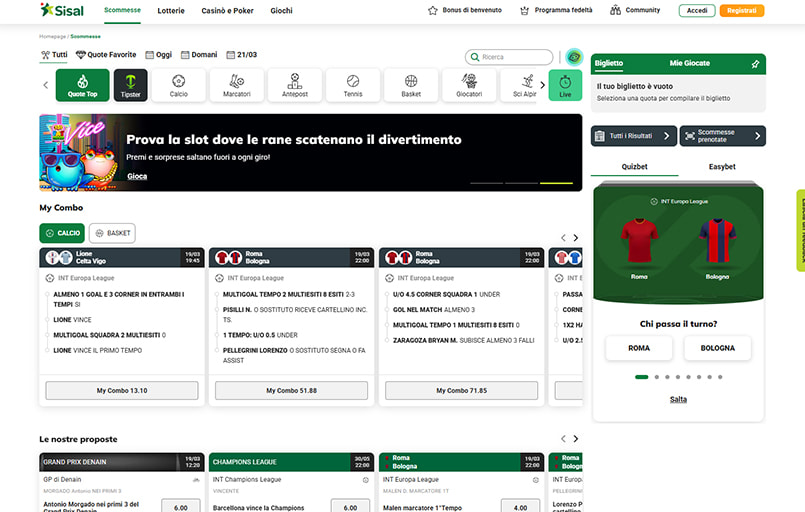 Sisal pagina principale