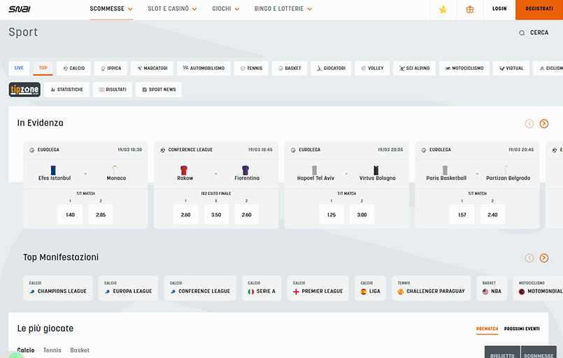 Snai pagina principale