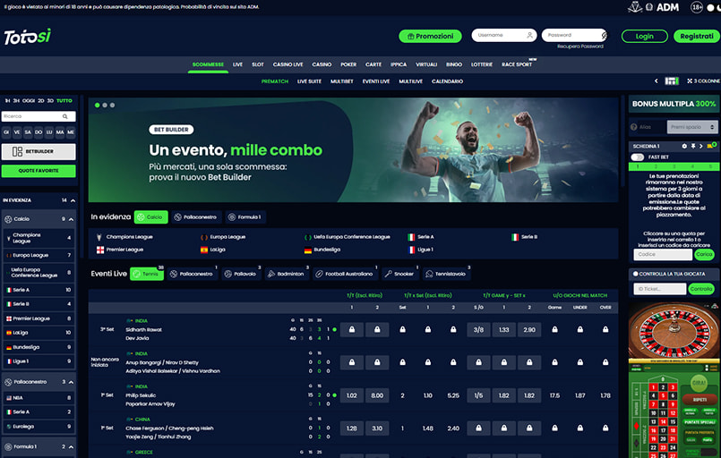 Totosi pagina principale