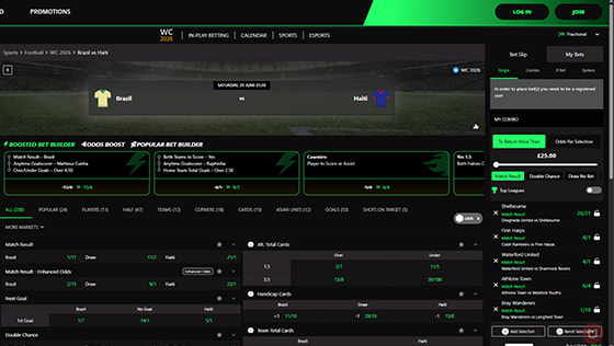 Choosing an event at IvyBet