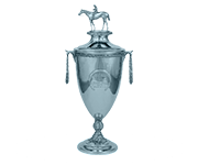 An award-style emblem showing the Kentucky Derby champions trophy