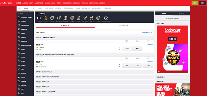 Live Football Betting Rate Live Football Betting Rate