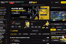 The LVbet homepage.