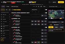 The LVbet live platform.