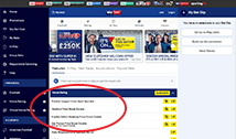 Make selection Sky Bet