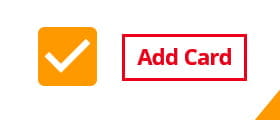 A tick sign next to add card option.