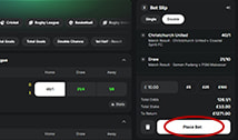 An example bet at Midnite