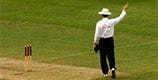 Cricket umpire six sign