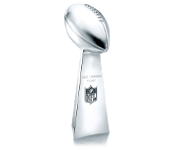 An award-style emblem showing the Vince Lombardi trophy