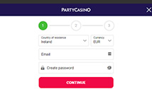 partycasino Account Opening