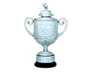 An award-style emblem showing the PGA Tour champions trophy