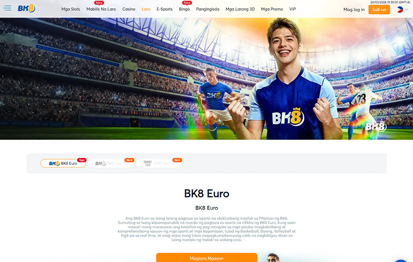BK8 homepage