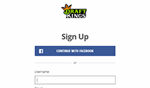 Registration at DraftKings