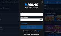 How you register at Rhino Bet's sportsbook