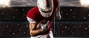 American football running