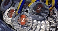 Second place medals.