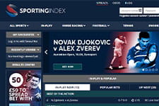 Sporting Index homepage