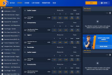 STS homepage and betting platform thumb