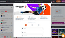 TonyBet account opening