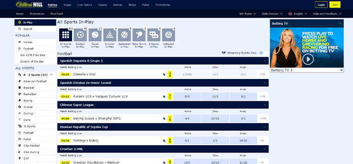William Hill Tv Live