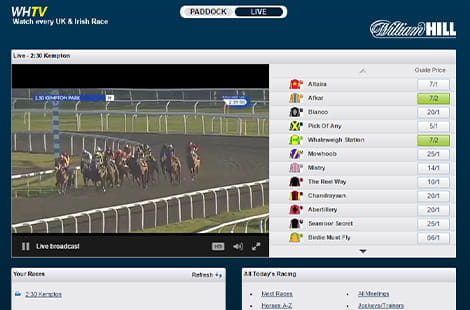 Live streaming at William Hill