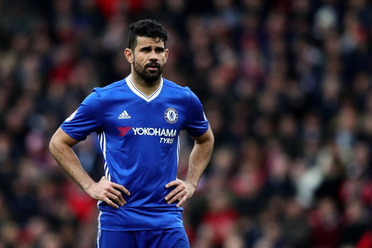 Diego Costa in action for Chelsea against Stoke
