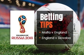 Betting tips and preview of England's upcoming World Cup qualifying matches