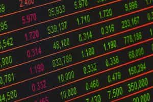 share prices on display