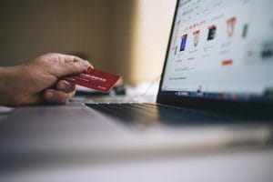 Credit card and a laptop
