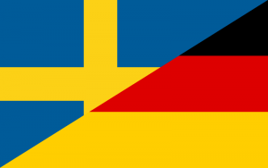 Sweden and German flag combined
