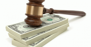Gavel and money
