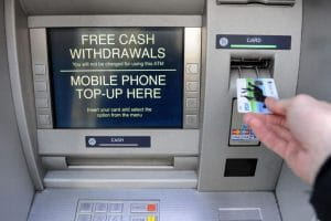 A cash machine