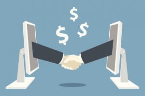 Two hands shaking on a deal